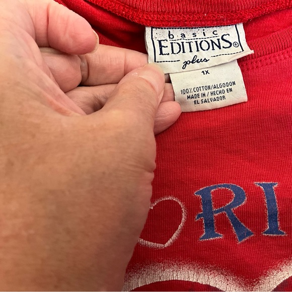 Plus Size XL Women’s Short Sleeves Tops Purple Colorful And Red Colors Lot Of 3 - Picture 7 of 7